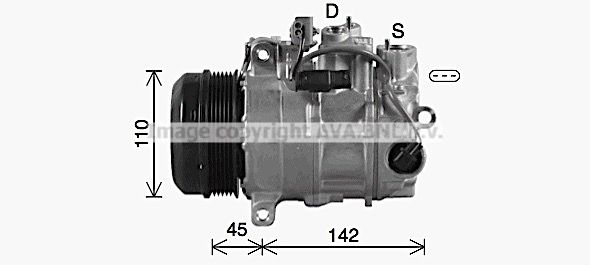 MSAK742 AVA QUALITY COOLING Компрессор, кондиционер