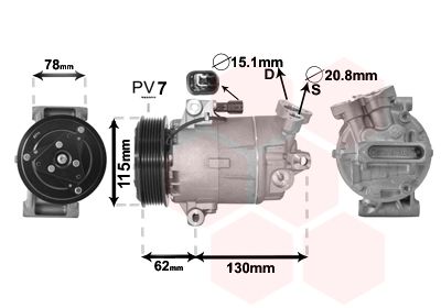 3300K386 VAN WEZEL Компрессор, кондиционер