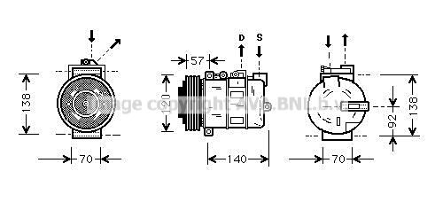 AUAK056 PRASCO Компрессор, кондиционер