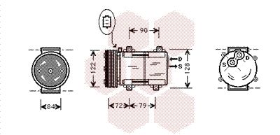 1800K351 VAN WEZEL Компрессор, кондиционер