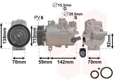 0300K270 VAN WEZEL Компрессор, кондиционер