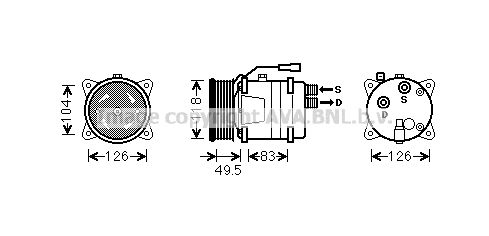 VNAK303 AVA QUALITY COOLING Компрессор, кондиционер