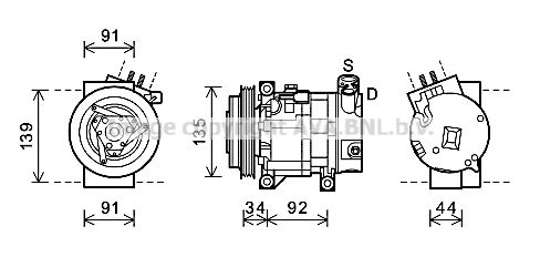 DNK346 PRASCO Компрессор, кондиционер