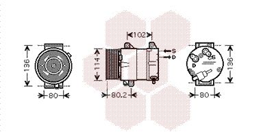 4300K383 VAN WEZEL Компрессор, кондиционер