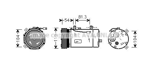 FDK306 AVA QUALITY COOLING Компрессор, кондиционер