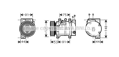 DNAK259 AVA QUALITY COOLING Компрессор, кондиционер