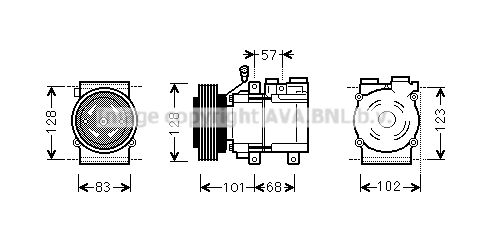 HYAK324 AVA QUALITY COOLING Компрессор, кондиционер