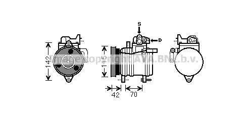 KAK121 AVA QUALITY COOLING Компрессор, кондиционер