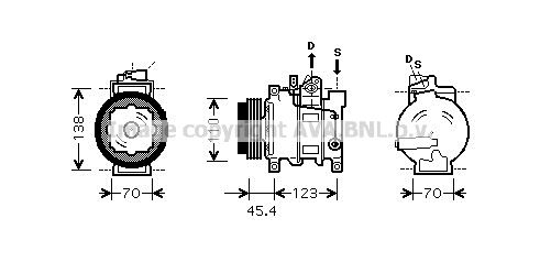 AIK261 AVA QUALITY COOLING Компрессор, кондиционер