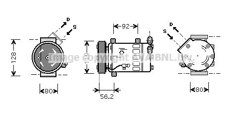 CNAK237 AVA QUALITY COOLING Компрессор, кондиционер