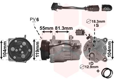 0300K003 VAN WEZEL Компрессор, кондиционер