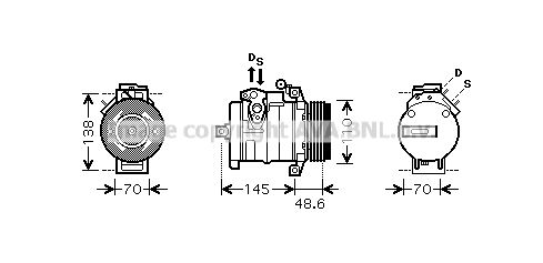 BWAK334 AVA QUALITY COOLING Компрессор, кондиционер