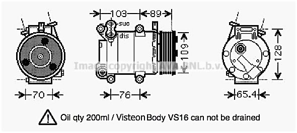 FDK392 AVA QUALITY COOLING Компрессор, кондиционер