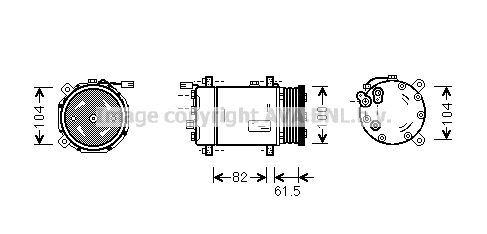 VNK167 AVA QUALITY COOLING Компрессор, кондиционер