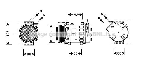 RTAK039 AVA QUALITY COOLING Компрессор, кондиционер