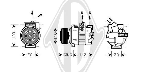 DCK1034 DIEDERICHS Компрессор, кондиционер