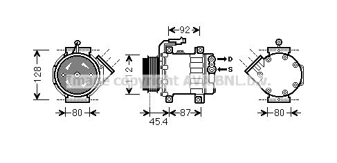 FTK366 PRASCO Компрессор, кондиционер