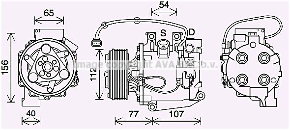 HDAK311 AVA QUALITY COOLING Компрессор, кондиционер