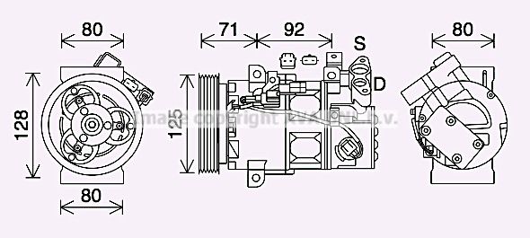 RTAK636 AVA QUALITY COOLING Компрессор, кондиционер