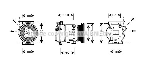 FTK035 AVA QUALITY COOLING Компрессор, кондиционер