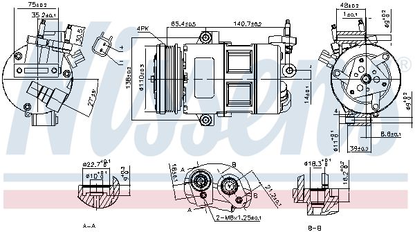 890639 NISSENS Компрессор, кондиционер