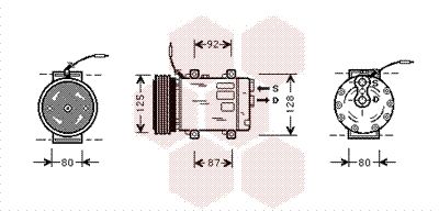 4300K067 VAN WEZEL Компрессор, кондиционер