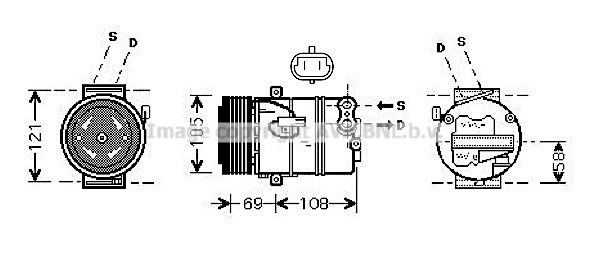 OLAK445 AVA QUALITY COOLING Компрессор, кондиционер