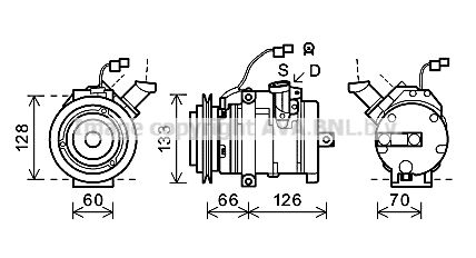 MTK228 AVA QUALITY COOLING Компрессор, кондиционер