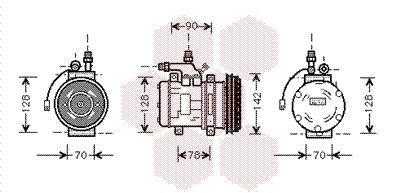 7400K029 VAN WEZEL Компрессор, кондиционер