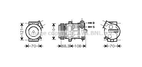 OLAK418 AVA QUALITY COOLING Компрессор, кондиционер