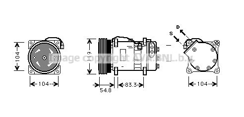 VNK281 AVA QUALITY COOLING Компрессор, кондиционер