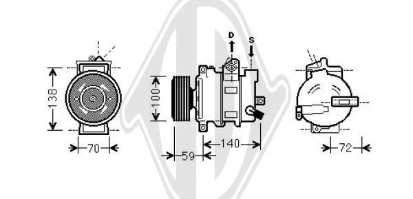 DCK1072 DIEDERICHS Компрессор, кондиционер