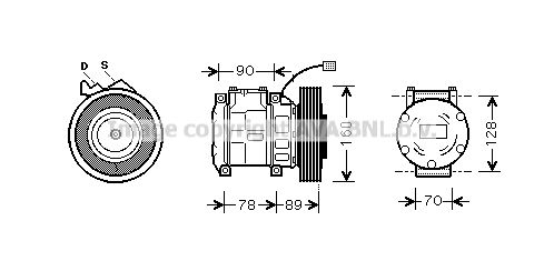 HDAK196 AVA QUALITY COOLING Компрессор, кондиционер