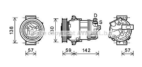 ALAK126 AVA QUALITY COOLING Компрессор, кондиционер