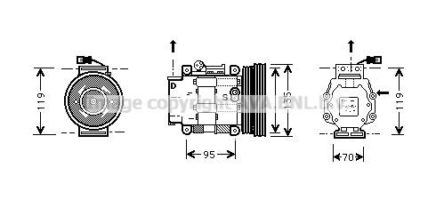 FTK041 AVA QUALITY COOLING Компрессор, кондиционер