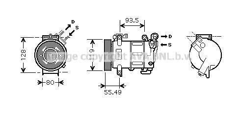 PEK316 AVA QUALITY COOLING Компрессор, кондиционер