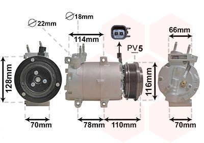 1801K711 VAN WEZEL Компрессор, кондиционер