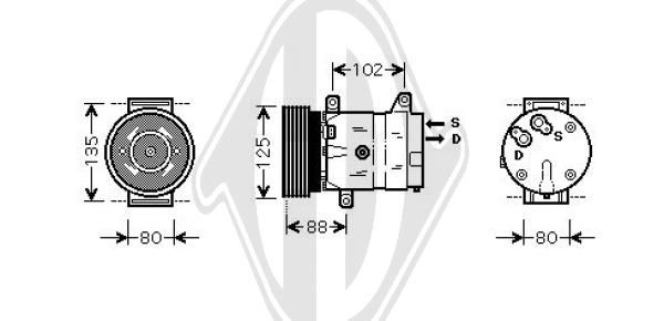 DCK1484 DIEDERICHS Компрессор, кондиционер