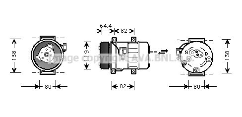 VOK113 AVA QUALITY COOLING Компрессор, кондиционер