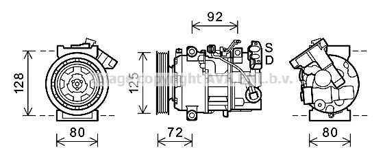 RTAK489 AVA QUALITY COOLING Компрессор, кондиционер