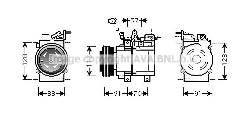 KAK174 AVA QUALITY COOLING Компрессор, кондиционер