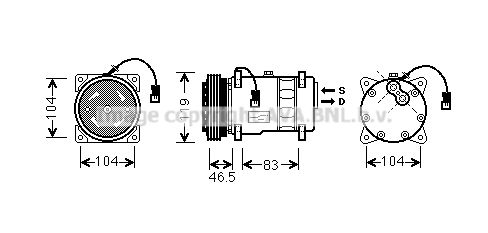 CNK258 AVA QUALITY COOLING Компрессор, кондиционер