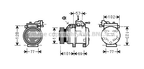 HYK222 AVA QUALITY COOLING Компрессор, кондиционер