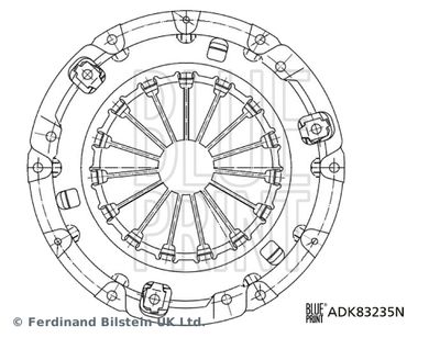 ADK83235N BLUE PRINT Нажимной диск сцепления