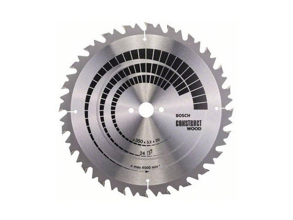 Диск пильный 350х30 мм 24 зуб. по дереву CONSTRUCT WOOD BOSCH (переменный зуб) (2608640702)