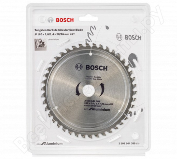 ДИСК ПИЛЬНЫЙ 160Х20 ММ 42 ЗУБ. УНИВЕРСАЛЬНЫЙ ECO ALUMINIUM BOSCH