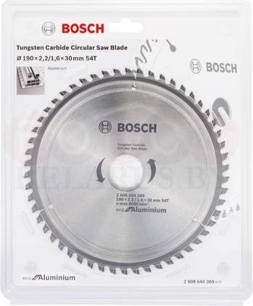 ДИСК ПИЛЬНЫЙ 190Х30Х2,21,6Х54 MULTIMATERIAL ECO AL (2 608 644 389) BOSCH, КИТАЙ