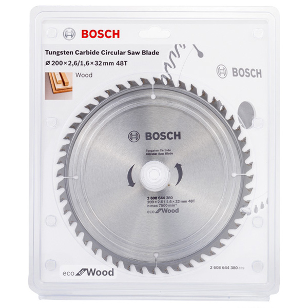 ДИСК ПИЛЬНЫЙ 200Х32 ММ 48 ЗУБ. ПО ДЕРЕВУ ECO WOOD BOSCH