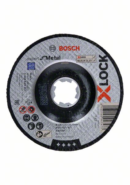 X-LOCK Отрезной диск Expert for Metal 125x2.5x22.23 вогнутый