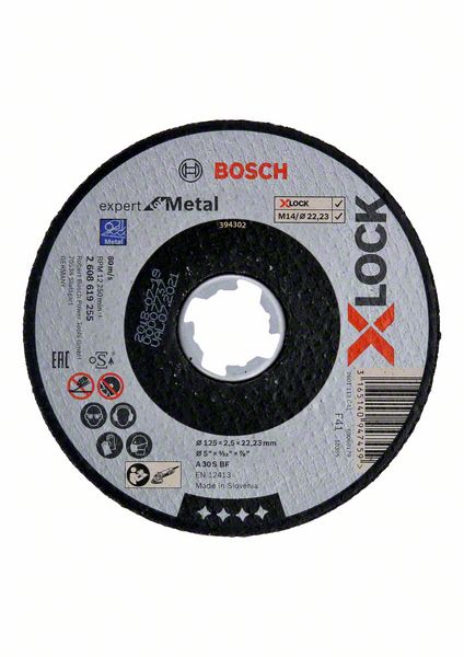 X-LOCK Отрезной диск Expert for Metal 125x2.5x22.23 прямой